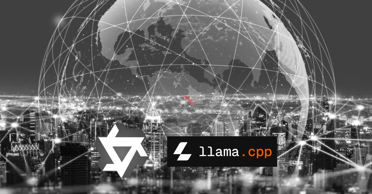 The interconnected world wide inter-webs with Llama.cpp overlayed.